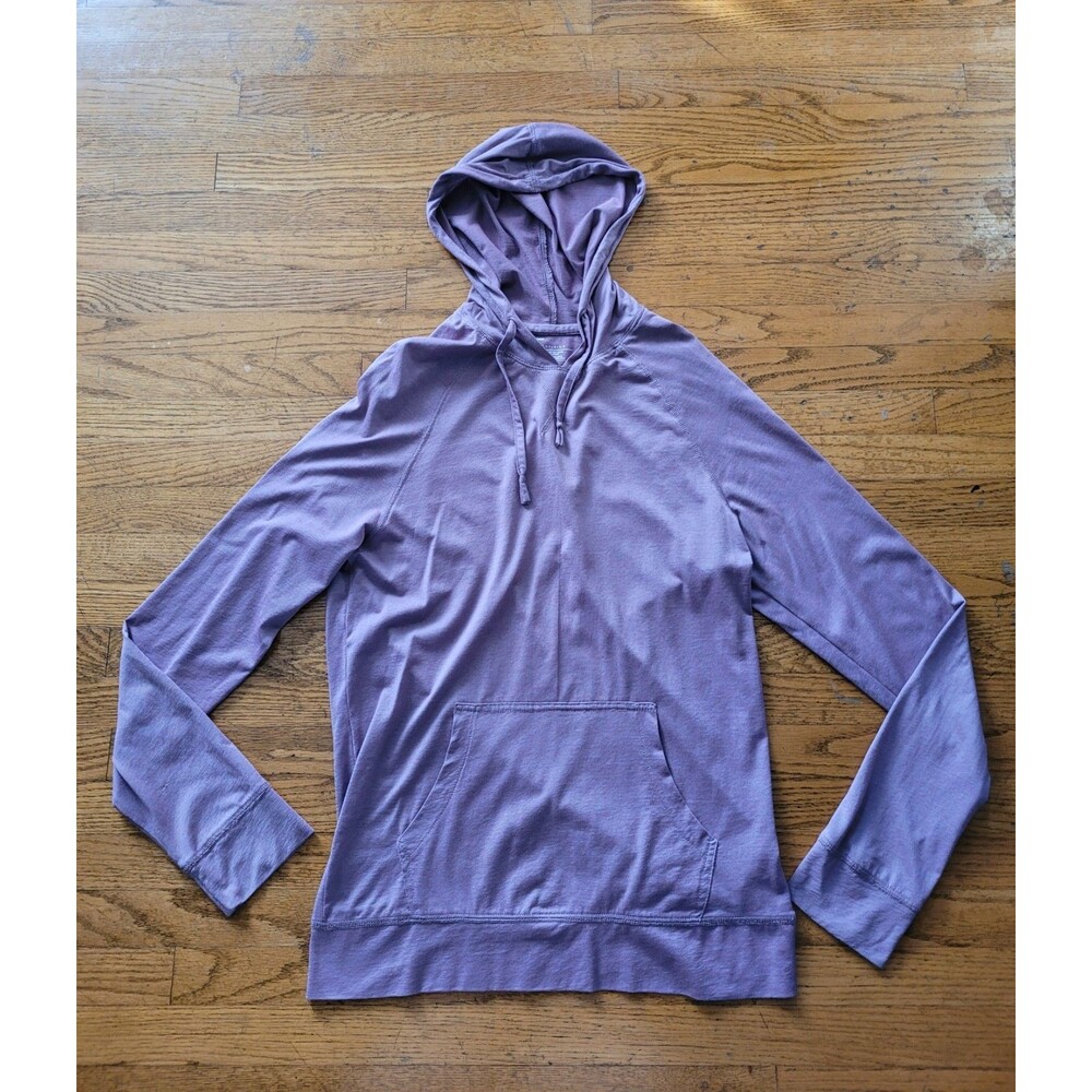 Public Opinion Lighweight Hooded Pullover Purple Mens Size Medium